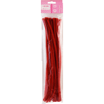 Проволока пушистая Шенил для творчества "deVENTE" 0,6x30 см, 30 шт, цвет красный, в пластиковом пакете с блистерным подвесом