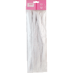 Проволока пушистая Шенил для творчества "deVENTE" 1,5x30 см, 10 шт, цвет белый, в пластиковом пакете с блистерным подвесом