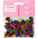 Пайетки декоративные фигурные "deVENTE. Цветы" 10 г, размер 9x9 мм, ассорти цветов, в пластиковом пакете с блистерным подвесом