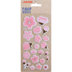Набор наклеек для творчества объемные мягкие "deVENTE. Sakura" 9 x 17,5 см, в пластиковом пакете с блистерным подвесом