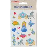 Набор переводных наклеек-тату для тела с блеском "deVENTE. Принцесса" 10,5 x 14,8 см, в пластиковом пакете с блистерным подвесом