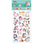 Набор наклеек для творчества "deVENTE. Unicorns" 16x9 см, в пластиковом пакете с блистерным подвесом