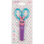 Ножницы детские "deVENTE. 100% Cute. Rabbit" 13,5 см, пластиковые кольца, защитный футляр с каучуковым декоративным элементом, в картонном блистере