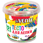 Тесто для лепки "deVENTE" 12 цветов, 360 г, в пластиковом ведерке