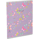 Обложка для дневников и тетрадей "deVENTE. Butterfly" 355x213 мм, ПВХ 140 мкм, прозрачная с цветным рисунком, 3 шт в пластиковом пакете