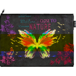 Папка для тетрадей "deVENTE. Neon Butterfly" A4 (33x24 см) на молнии сверху, искусственная кожа