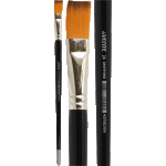 Кисть художественная "deVENTE. Art" синтетика № 24 плоская, удлиненная деревянная ручка с многослойным лакокрасочным покрытием, никелированная обойма, индивидуальная маркировка