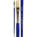 Кисть художественная "deVENTE. Art" щетина № 08 плоская, удлиненная деревянная ручка с многослойным лакокрасочным покрытием, никелированная обойма, индивидуальная маркировка