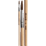 Кисть живописная "Attomex" коза № 6 круглая, деревянная ручка, индивидуальная маркировка