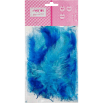 Перья декоративные "deVENTE. Голубой микс" натуральные индюшиные, размер 10-15 см, 50 шт ассорти цветов, в пластиковом пакете с блистерным подвесом