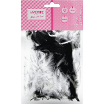 Перья декоративные "deVENTE. Черный микс" натуральные индюшиные, размер 10-15 см, 50 шт ассорти цветов, в пластиковом пакете с блистерным подвесом