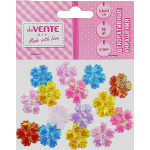 Декоративные украшения "deVENTE. Барвинок" тканевые, 21x21 мм, 50 шт, ассорти цветов, в пластиковом пакете с блистерным подвесом