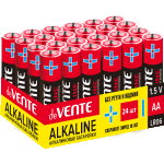 Батарейка "deVENTE. Alkaline" алкалиновая, AA, LR06, 1,5В, 4 шт в термоусадочной пленке