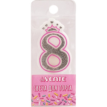 Свеча-цифра для торта Розовая принцесса deVENTE 9060908