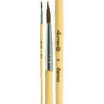Кисть живописная "Attomex" белка № 03 круглая, деревянная ручка, индивидуальная маркировка