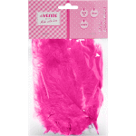 Перья декоративные "deVENTE" натуральные индюшиные, размер 10-15 см, 30 шт, розовые, в пластиковом пакете с блистерным подвесом