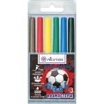Фломастеры "Attomex. Football Club" 06 цветов с вентилируемым колпачком, в пластиковом блистере