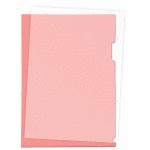 Папка-уголок "Attomex" A4, 180 мкм, гладкая фактура, полупрозрачная красная