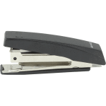 Степлер "Attomex" № 10 усиленный (мощность 18 листов, глубина скрепления 50 мм) пластиковый, в картонной коробке, со встроенным металлическим антистеплером, черный
