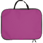 Папка менеджера "deVENTE" A4 (35x27x2 см) текстильная, на молнии с трех сторон, с текстильными ручками увеличенной длины 24 см, розовая