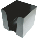 Пластиковый бокс для бумажного блока "Attomex" 9x9x5 см, черный