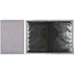 Обложка для паспорта "deVENTE. Cristine" 10x14 см, искусственная кожа фактурная с перламутровой патиной, поролон, отстрочка, тиснение фольгой, одно отделение для визитки, в пластиковом пакете с европодвесом, серебряная