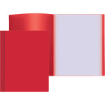 Папка с 030 вкладышами "Attomex" A4, 500 мкм, вкладыши 030 мкм, фактура "песок" непрозрачная красная